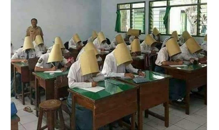 Stop cheating during exams, Use blinders on eye