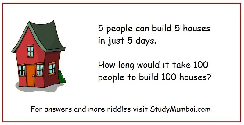 five people build five houses riddle