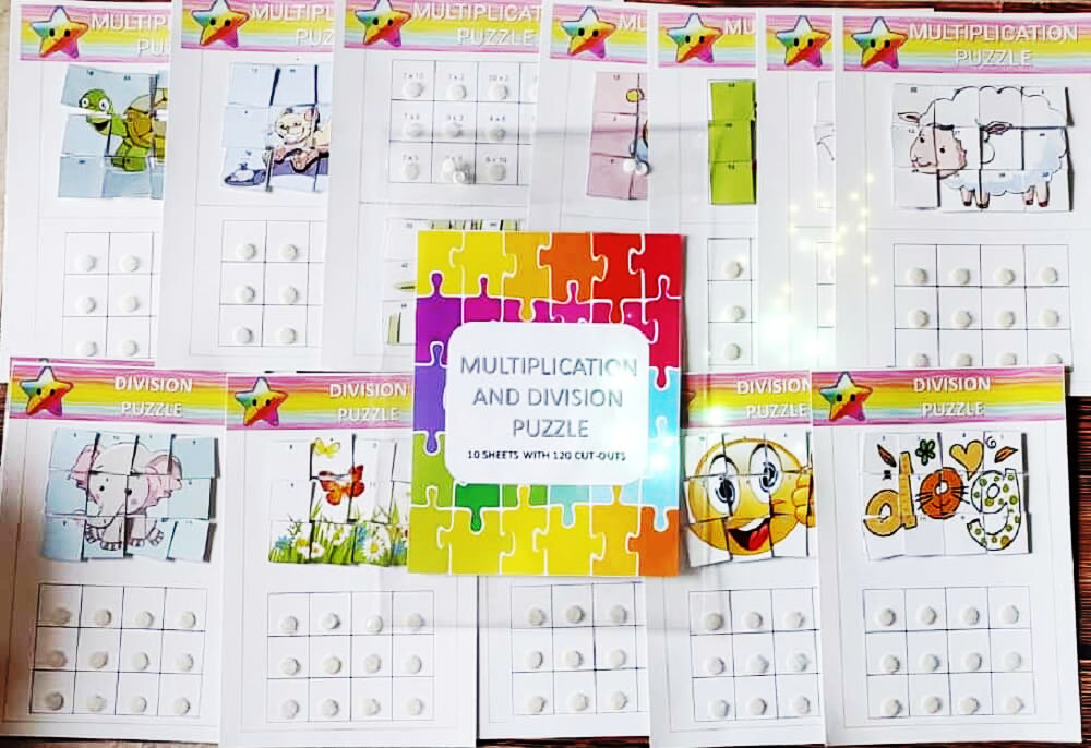 multiplication and division puzzles